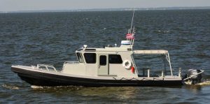 Silver ships Ambar Series AM 1100 patrol boat Yamaha outboards