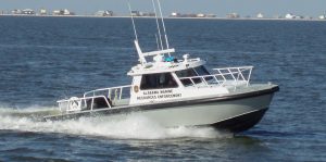 Silver Ships Endeavor Series patrol boat on the water