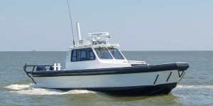 Silver Ships Endeavor Series patrol boat on the water