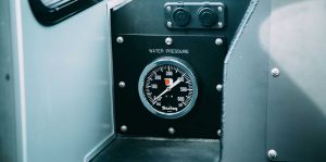 Silver Ships water pressure gauge in fire boat