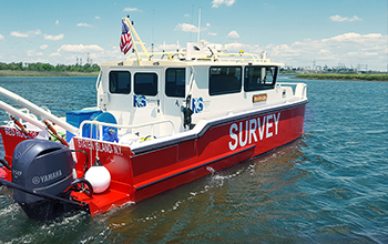 Silver Ships refurbished red and white survey boat
