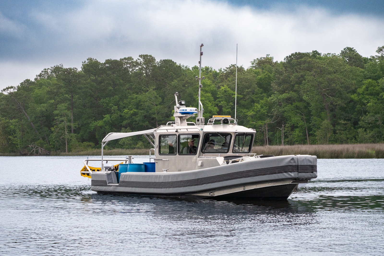 Silver Ships NSW ship on water.